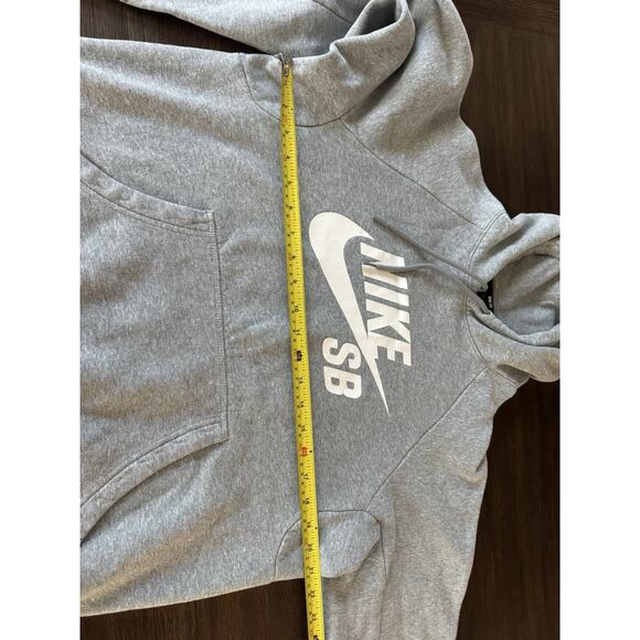 Nike SB Skateboard Icon Hoodie Adults Medium Gray Pullover Sweatshirt - Picture 8 of 10